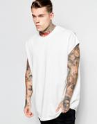 Asos Super Oversized T-shirt In Heavyweight Jersey In Off White - Off White