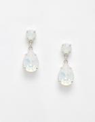 Krystal Swarovski Crystal Pear Drop Earrings - White Opal