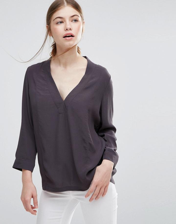 Just Female Lola Blouse - Gray