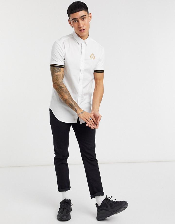 Siksilk Prestige Short Sleeve Shirt In White