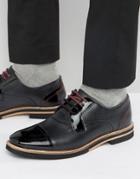 Ted Baker Braythe 2 Derby Shoes In Black Leather - Black