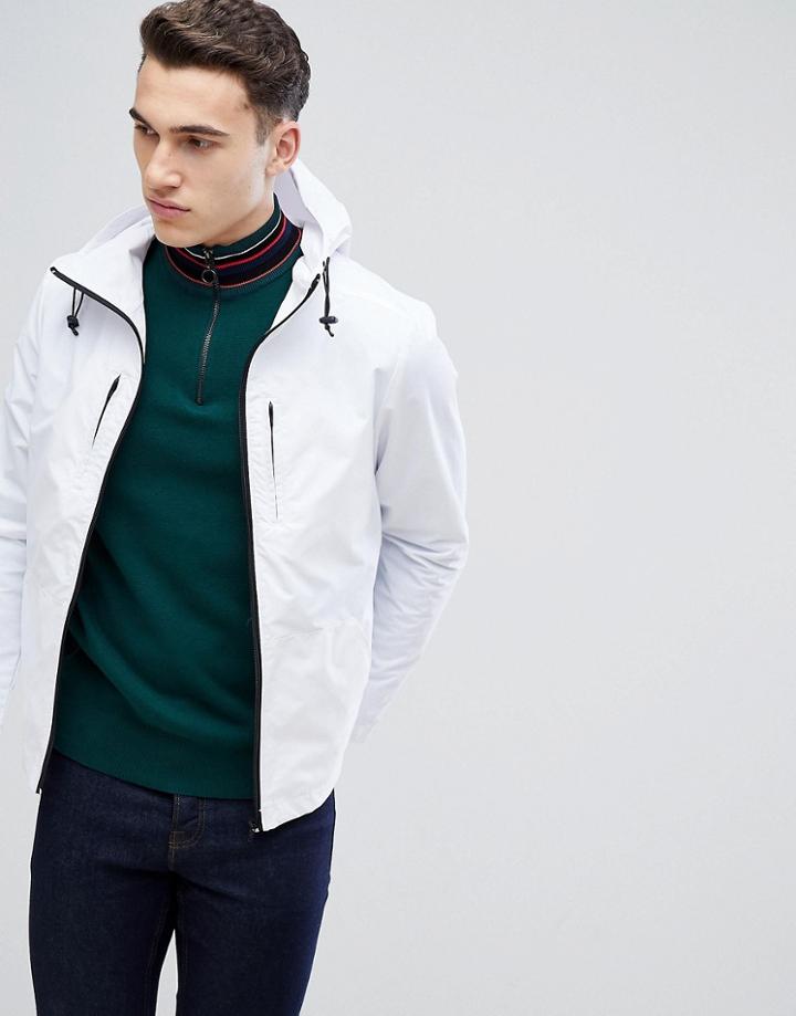 Stradivarius Hooded Jacket In White - White