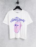 Stradivarius Rolling Stones T-shirt In White