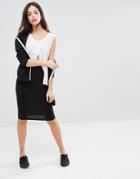 Only Pencil Jersey Skirt - Black