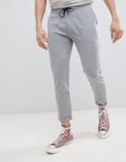 Pull & Bear Tailored Joggers In Gray Stripe - Gray
