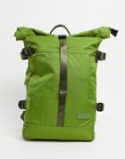 Consigned Roll Top Backpack In Khaki Green