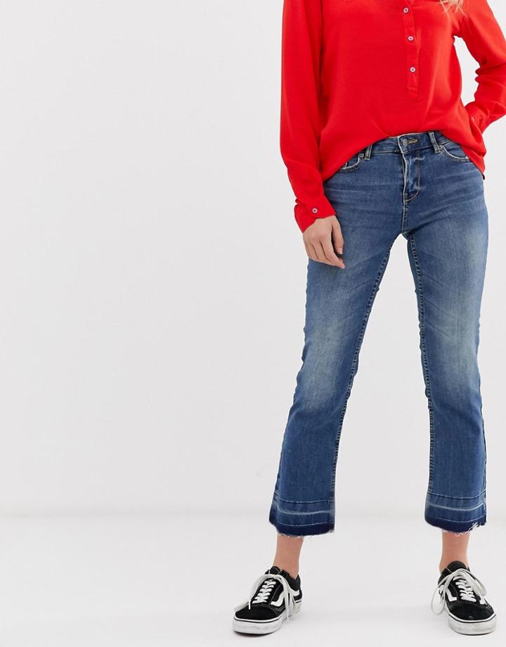 Jdy Magic Unturned Hem Skinny Jeans - Blue