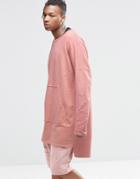 Granted Sweatshirt With Distressing - Pink