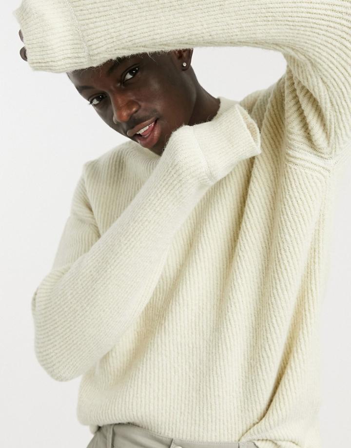 Weekday Marco Sweater In Beige-neutral