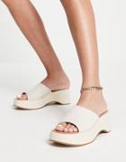 & Other Stories Linen Flatform Sandals In Beige-neutral