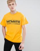 New Look T-shirt With Mcmxcii Print In Mustard - Yellow