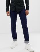 Love Moschino Regular Fit Jeans With Taped Back Pockets-blue