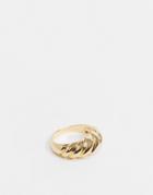 Designb London Chunky Dome Ring In Gold