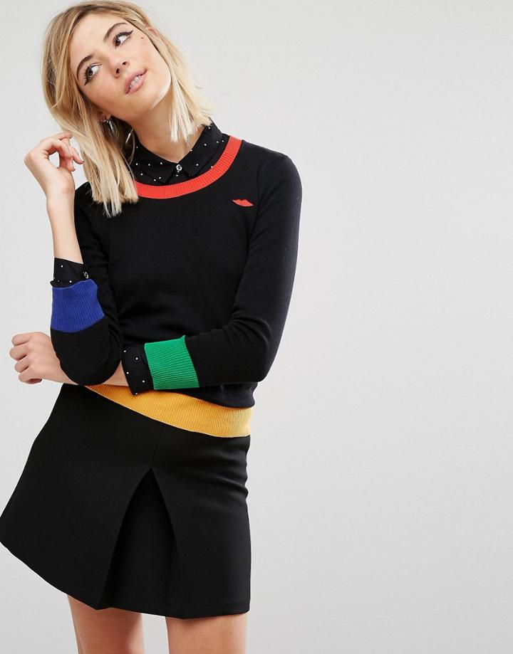 Sonia By Sonia Rykiel Lip Motif Knit Sweater - Multi