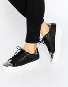 Asos Definitely Lace Up Sneakers - Black