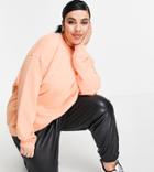 Asos Design Curve Organic Cotton Oversized Sweatshirt In Orange