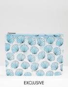Skinnydip Exclusive Mermaid Shell Pouch - Blue
