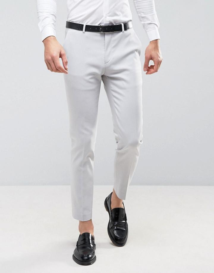 Asos Wedding Skinny Suit Pant In Gray - Gray