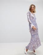 Vero Moda Paisley Print Maxi Dress With Ruffles - Multi