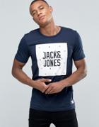Jack & Jones T-shirt With Graphic Panel - Navy