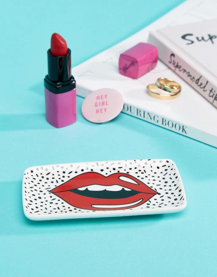 Paperchase Lips Jewelry Tray - Multi