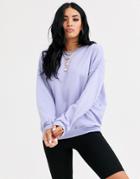 Asos Design Oversized Sweatshirt In Lilac