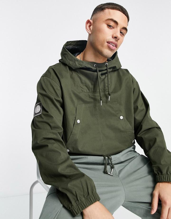 Pretty Green Forest Overhead Parka In Khaki