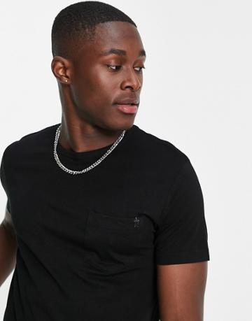 French Connection Pocket T-shirt In Black