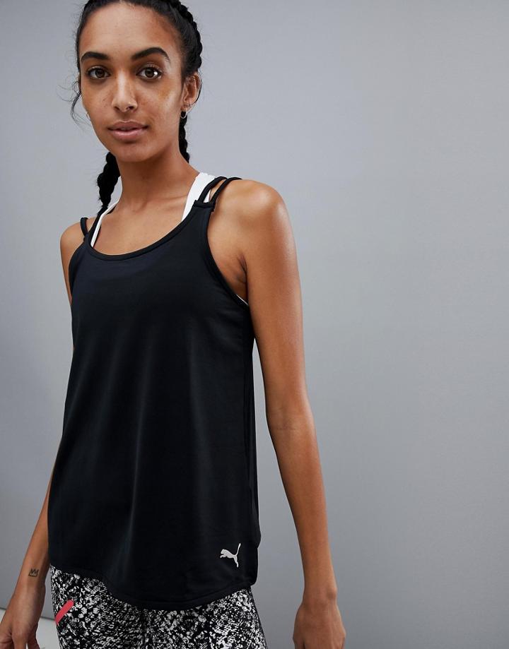 Puma Gym Tank In Black - Black