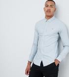 Farah Sanfers Skinny Fit Buttondown Oxford Shirt In Blue - Blue