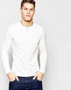 Tommy Hilfiger Long Sleeve T-shirt With Henley White - White