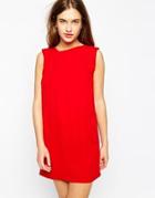 Vero Moda Gathered Sleeveless T-shirt Dress - Red