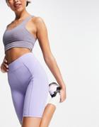 Only Play High Waisted Legging Shorts In Lilac-purple