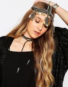 Reclaimed Vintage Metal Drop Detail Head Dress - Multi