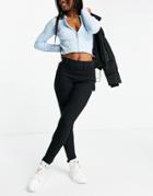 New Look Leather Coated Lift & Shape Jeggings In Black