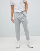 Bershka Darted Pants In Gray With Chain - Gray