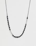 Icon Brand Black Beaded Necklace - Black
