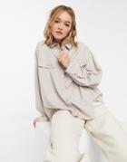 & Other Stories Oversized Relaxed Shirt In Light Beige
