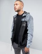 Kings Will Dream Lightweight Jacket With Reflective Camo Panel - Black
