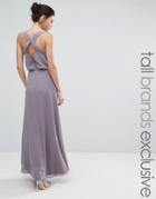 Little Mistress Tall Embellished Maxi Dress With Open Back Detail - Pu