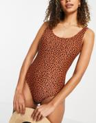 Vero Moda Swimsuit In Cheetah Print-multi