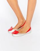 Vivienne Westwood For Melissa Heart Flat Shoes - Cream