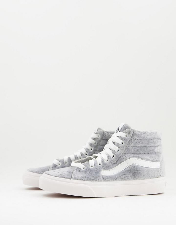 Vans Sk8-hi Sherpa Sneakers In Drizzle Gray