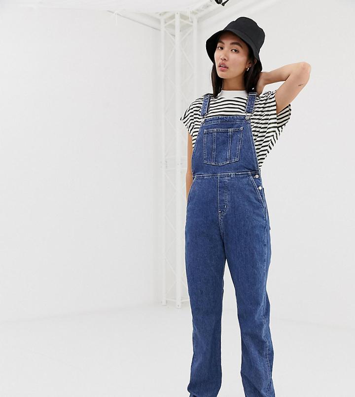 Weekday Denim Overalls In Light Blue - Blue