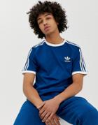 Adidas Originals 3 Stripe T-shirt In Navy-blue