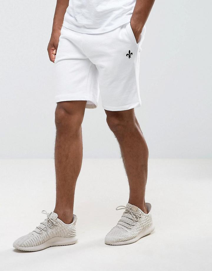Criminal Damage Slim Fit Drawstring Shorts - White