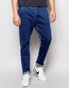 Dr Denim Relaxed Tapered Rusty Chino Mid Blue - Mid Blue