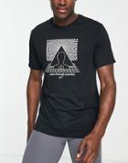 Nike Yoga Dri-fit Graphic Logo T-shirt In Black