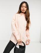 Y.a.s Shirt With Pleated Cinched In Waist In Dusty Pink