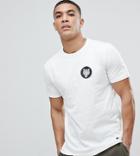 Just Junkies Lone Wolf T-shirt With Flock Logo - White